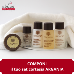 kit per set cortesia per hotel linea argania
