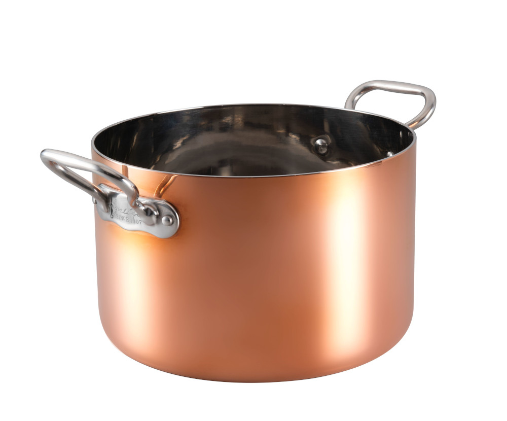 COPPER4 Casseruola alta 2 maniglie ø24cm
