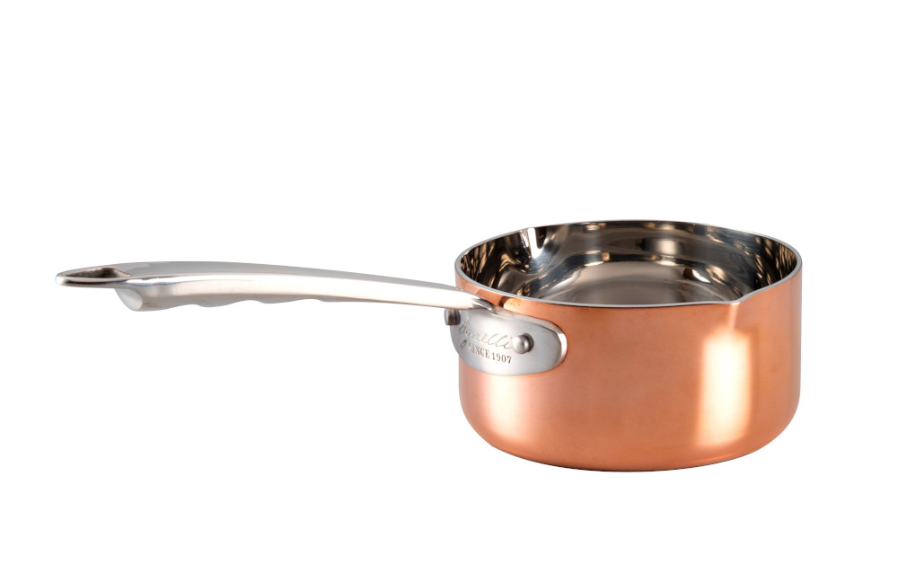 COPPER4 Casseruola alta 2 beccucci 1 manico ø12cm