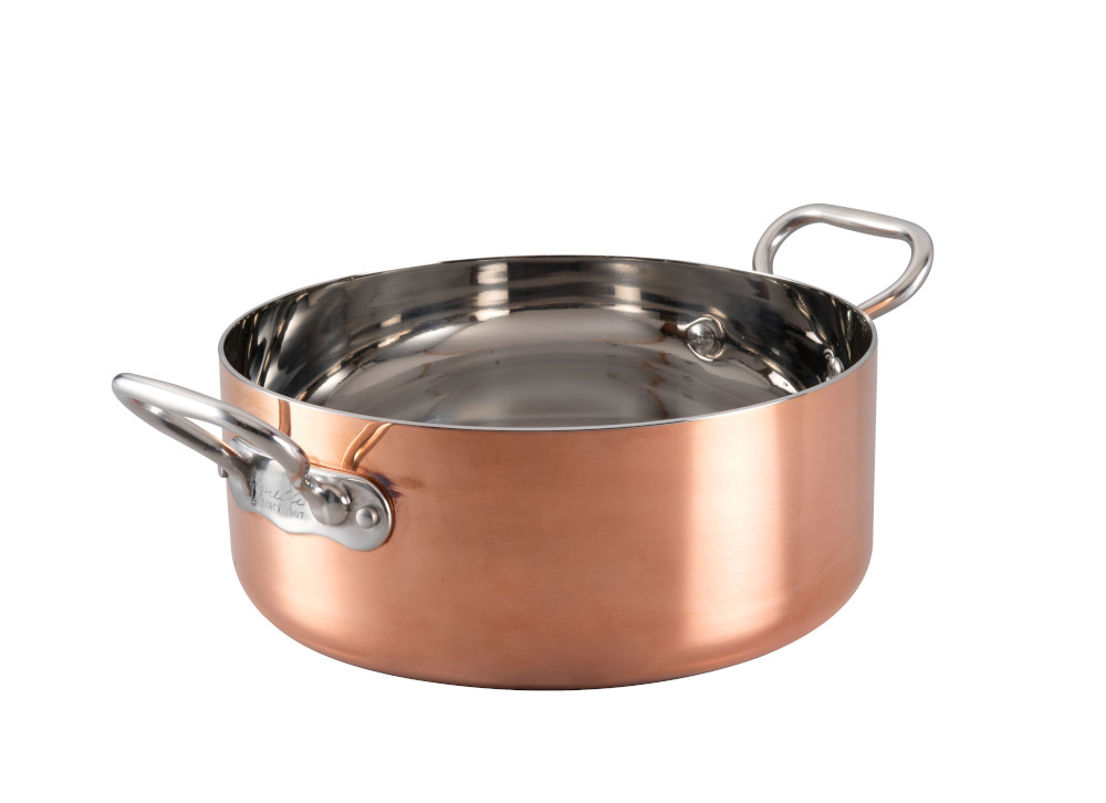 COPPER4 Casseruola bassa 2 maniglie ø24cm