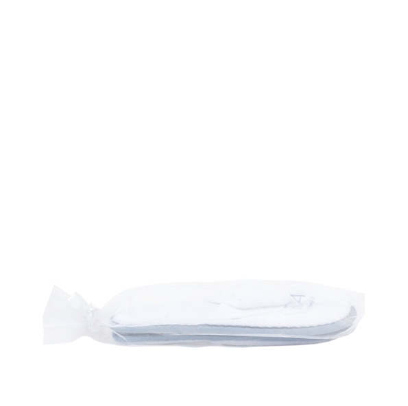 SACCHETTO PANTOFOLE IN ORGANZA BIANCO CON NASTRO