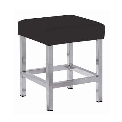 SGABELLO BAGNO SEDUTA IMBOTTITA ECOPELLE NERO