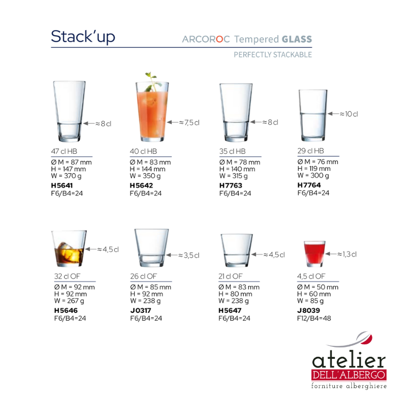 STACK'UP BICCHIERE 26cl OF h9,2cm