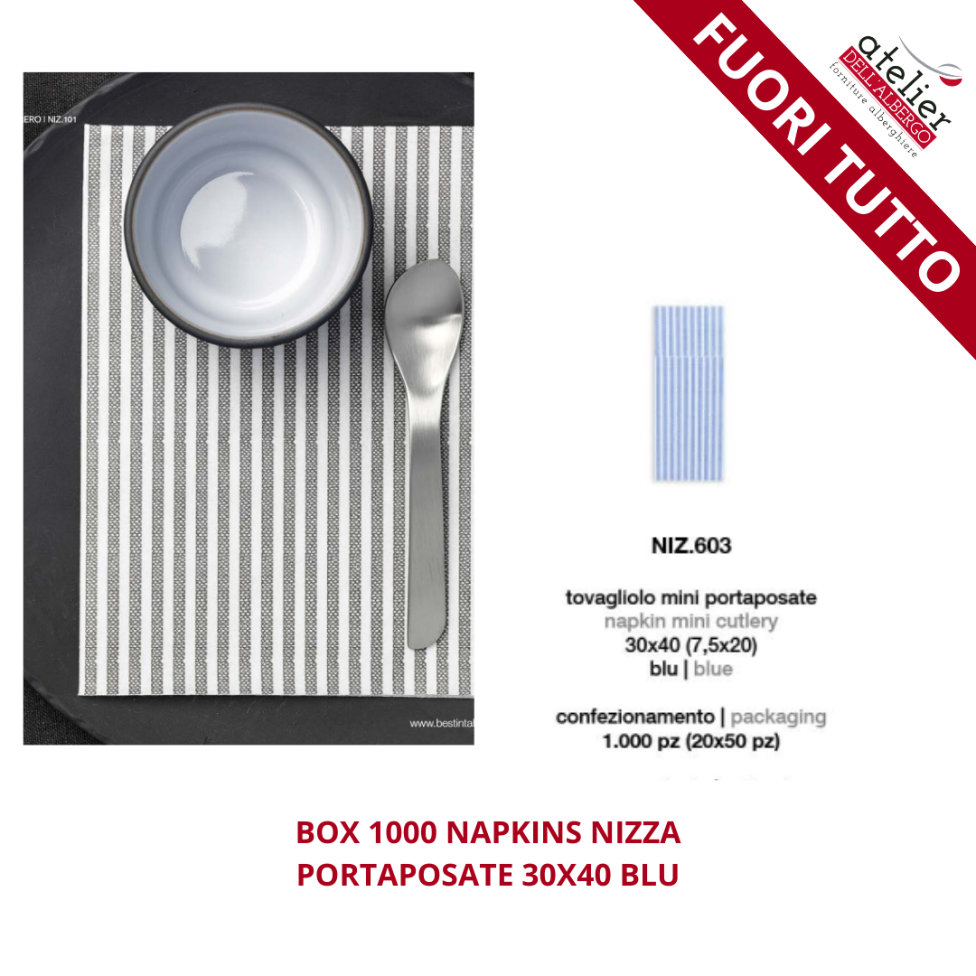 BOX 1000pz Portaposate Blu 30X40cm