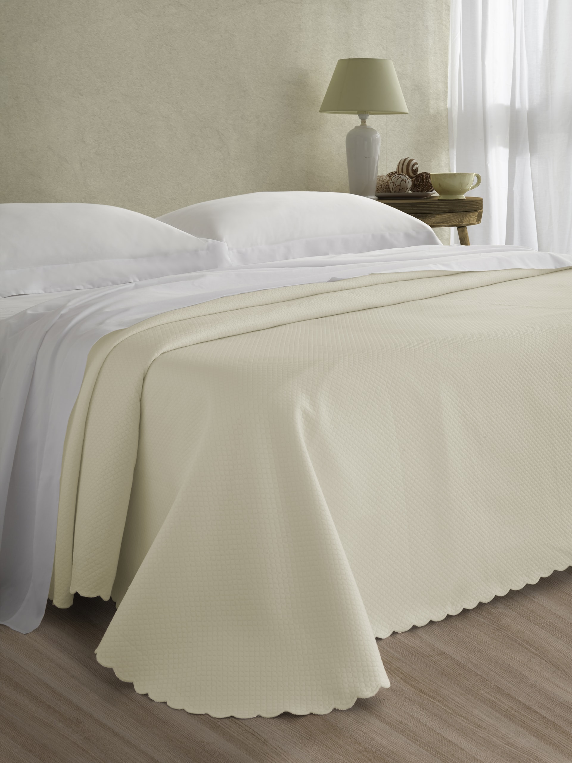 TAMIGI COPRILETTO SMERLO 180X270 AVORIO