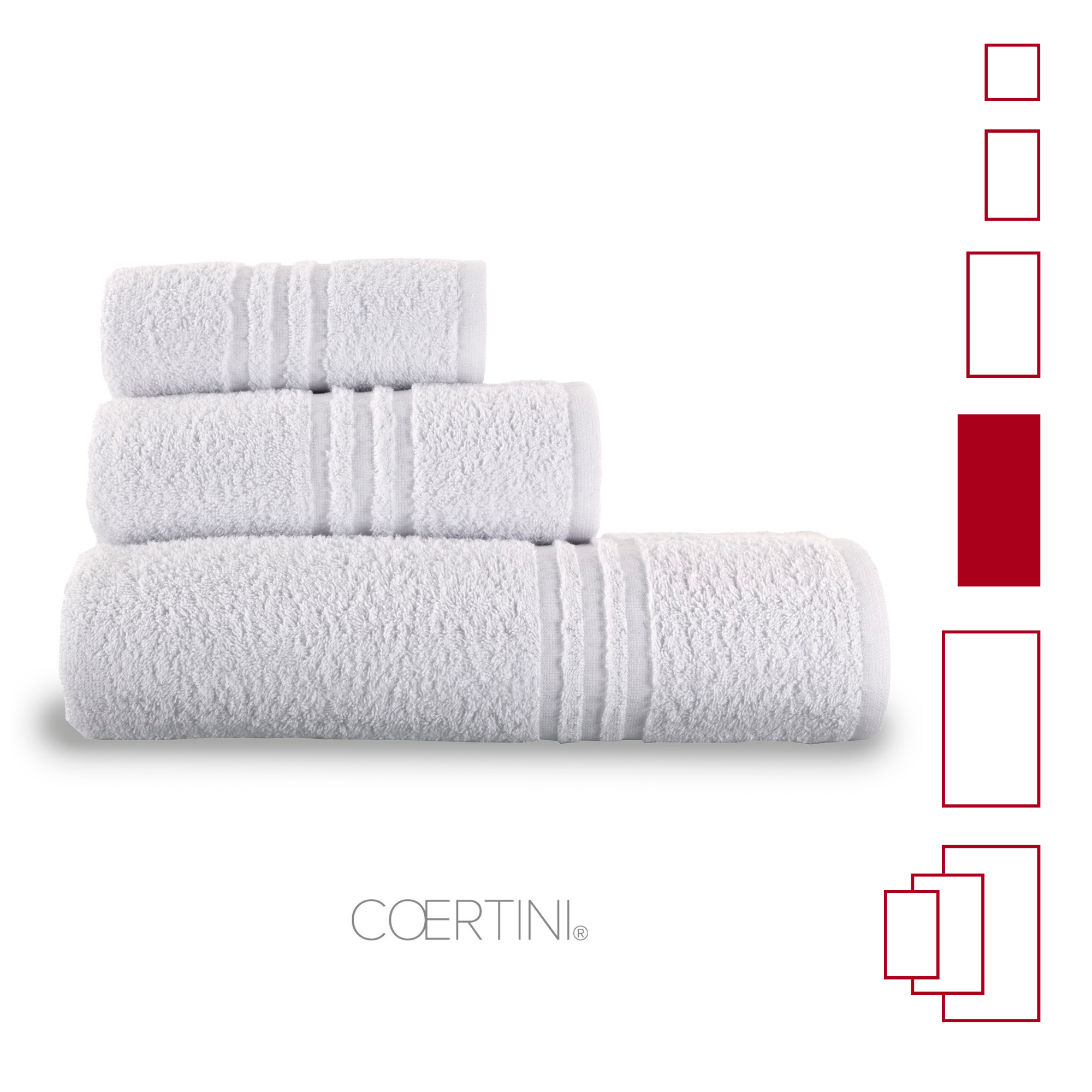 CHIOGGIA Telo francese 70x140 400g/mq bianco