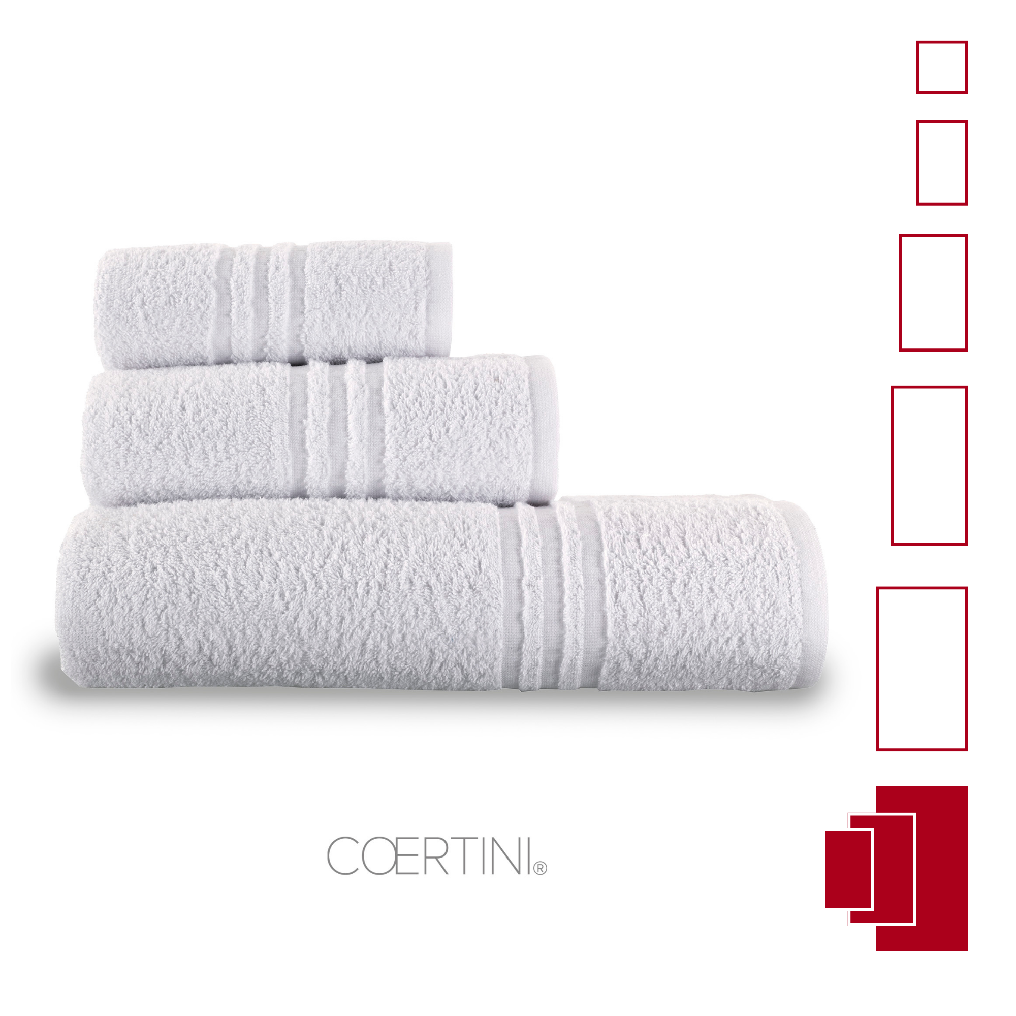 CHIOGGIA Tris spugna 400g/mq bianco