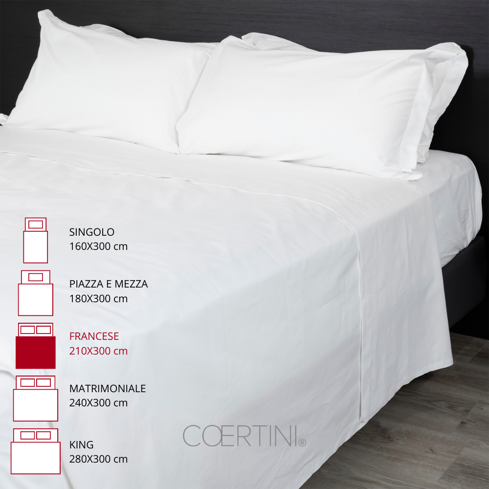 MILANO Lenzuolo FRANCESE 210x300 bianco