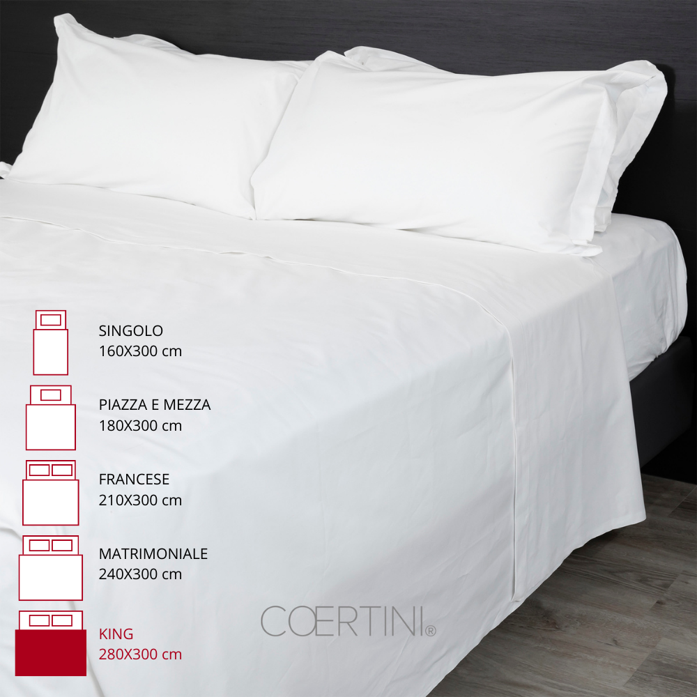 MILANO Lenzuolo KING 280x300 bianco