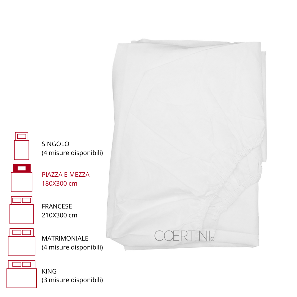 MILANO Lenzuolo angoli PIAZZA E MEZZA 120X200+20