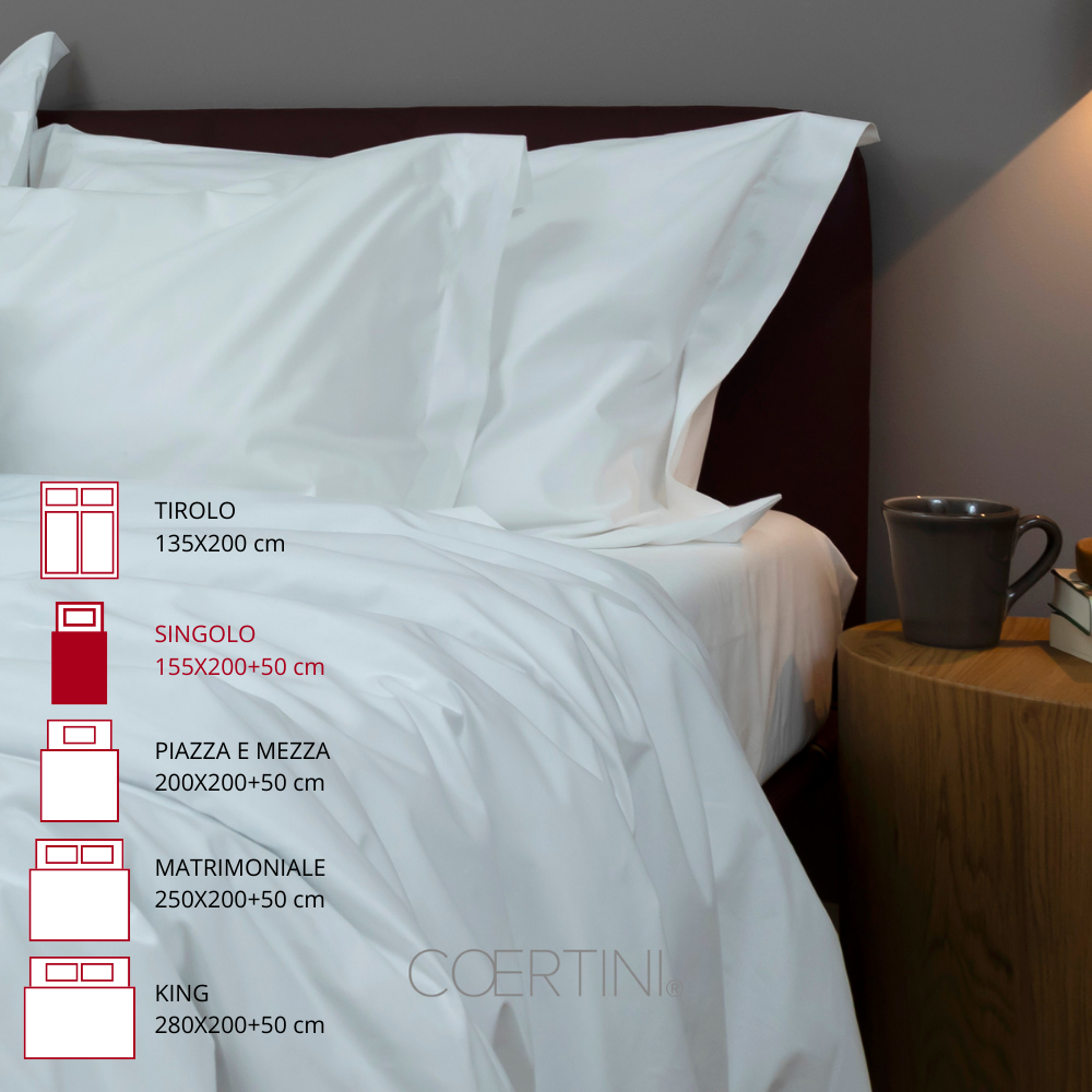 MILANO Copripiumino SINGOLO 155x200+50