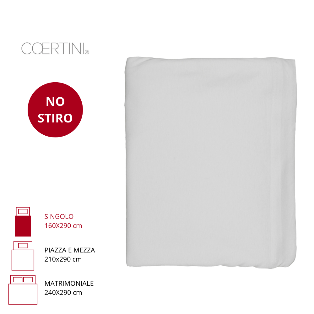 SONDRIO Lenzuolo SINGOLO 160x290 bianco