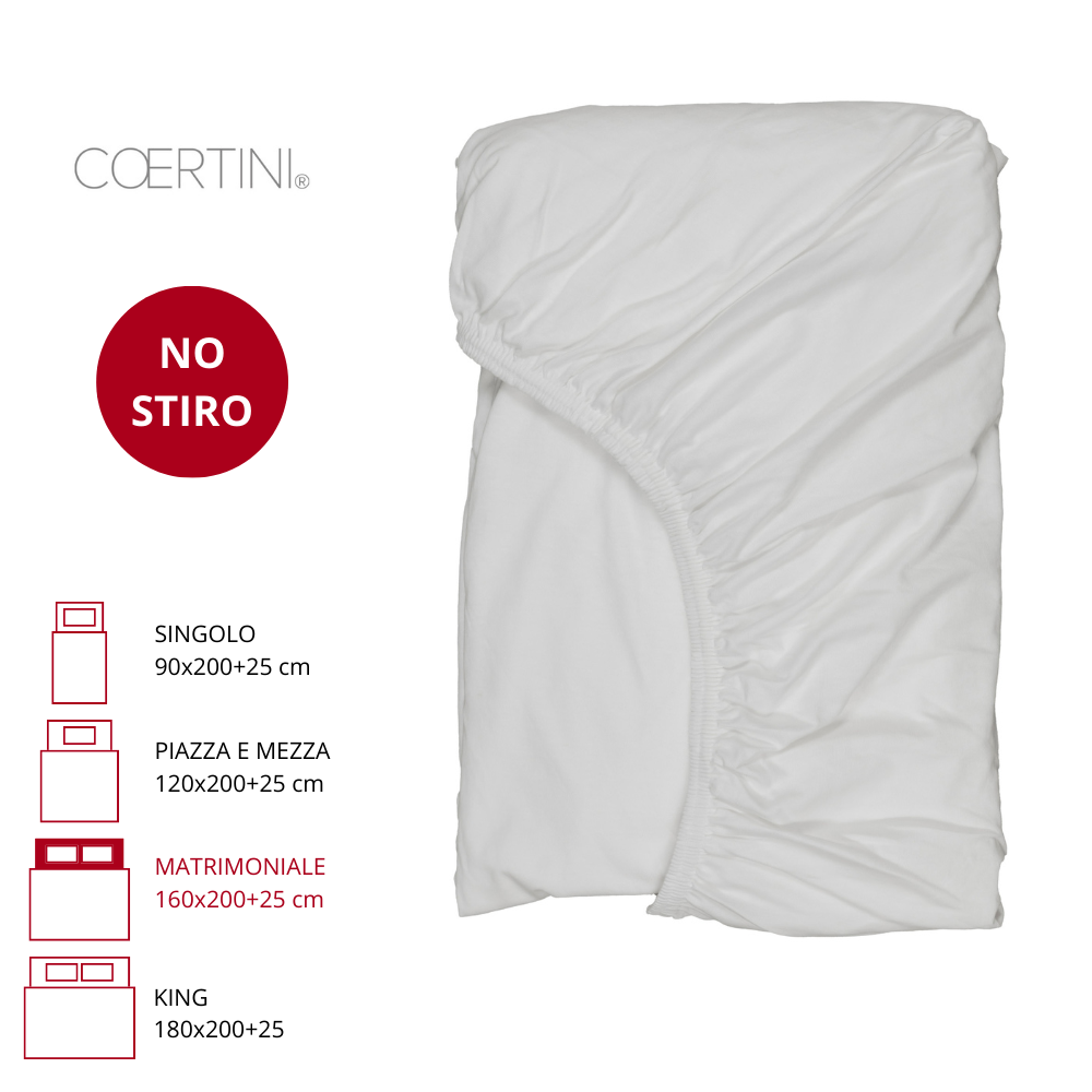 SONDRIO Lenzuolo angoli MATRIMONIALE 160x200+25