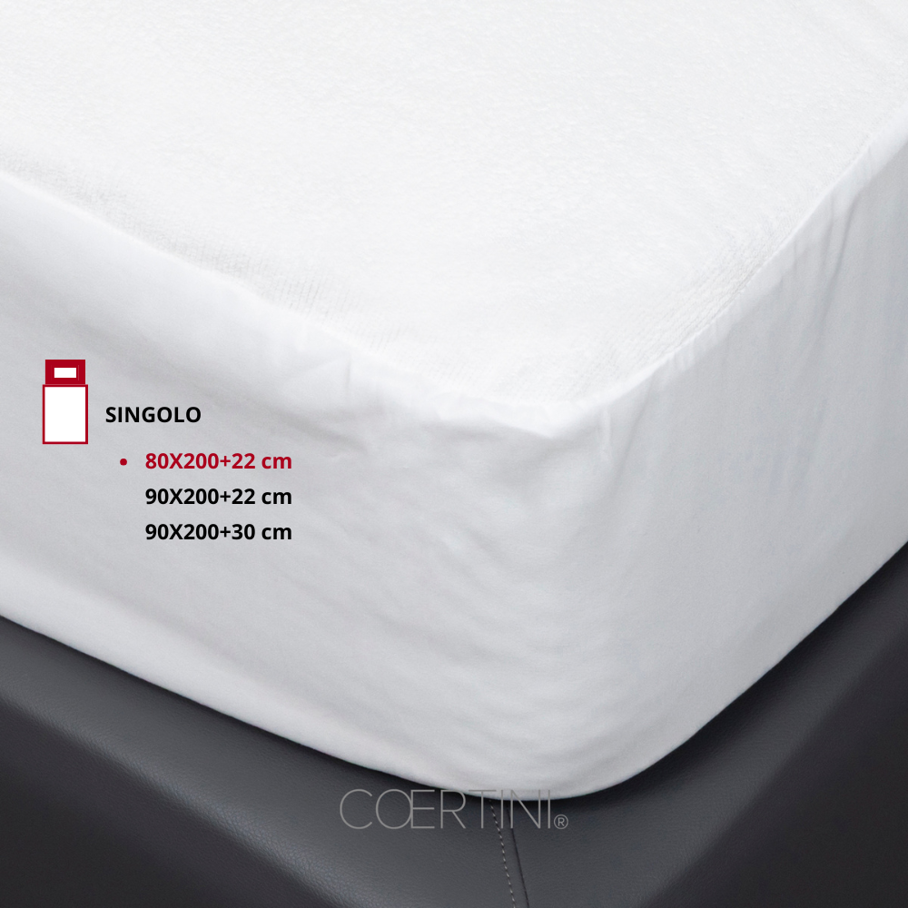 BOSTON Coprimaterasso impermeabile SINGOLO 80+22