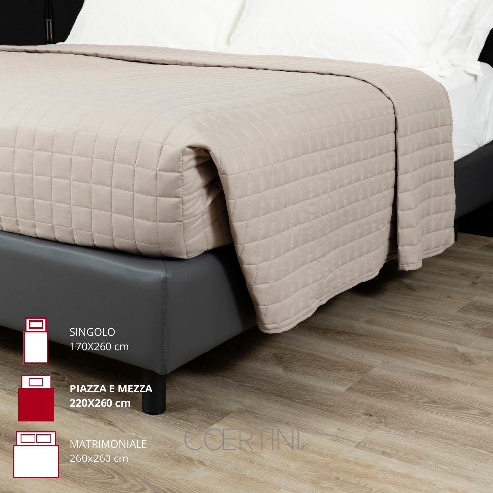 TAORMINA Trapuntino PIAZZA E MEZZA 100g/mq TORTORA