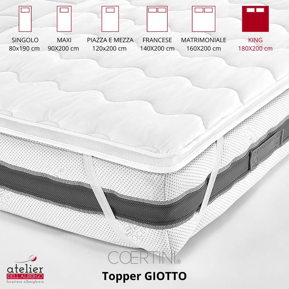 TOPPER GIOTTO 600g/mq 5cm KING 180X200