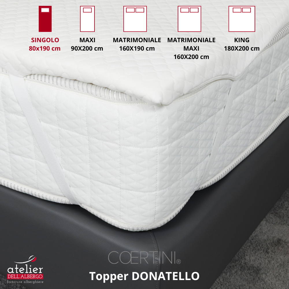 DONATELLO Topper memory singolo 80x190