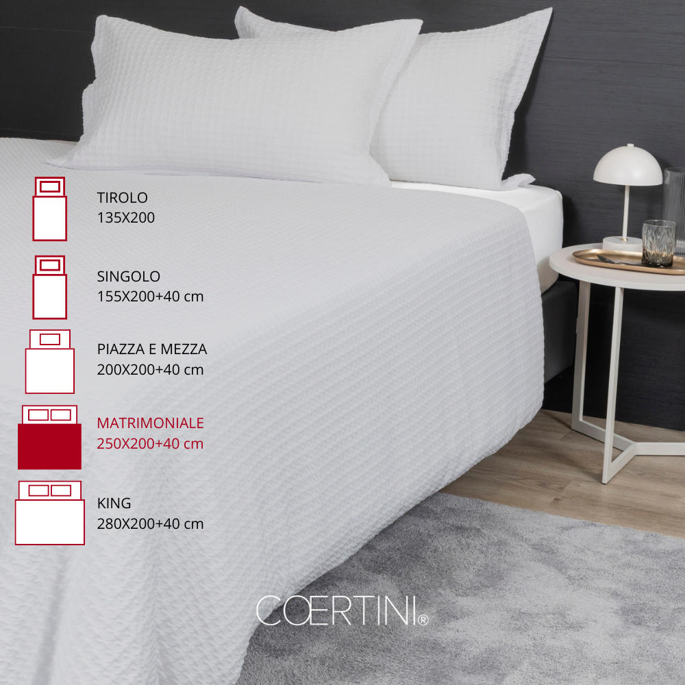 PIED DE POULE Copripiumino matrimoniale GRIGIO