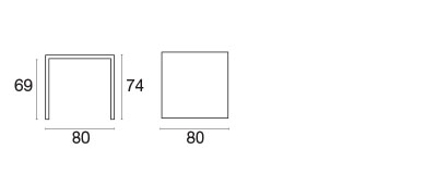 857 NOVA TAVOLO 80X80 FERRO ANTICO