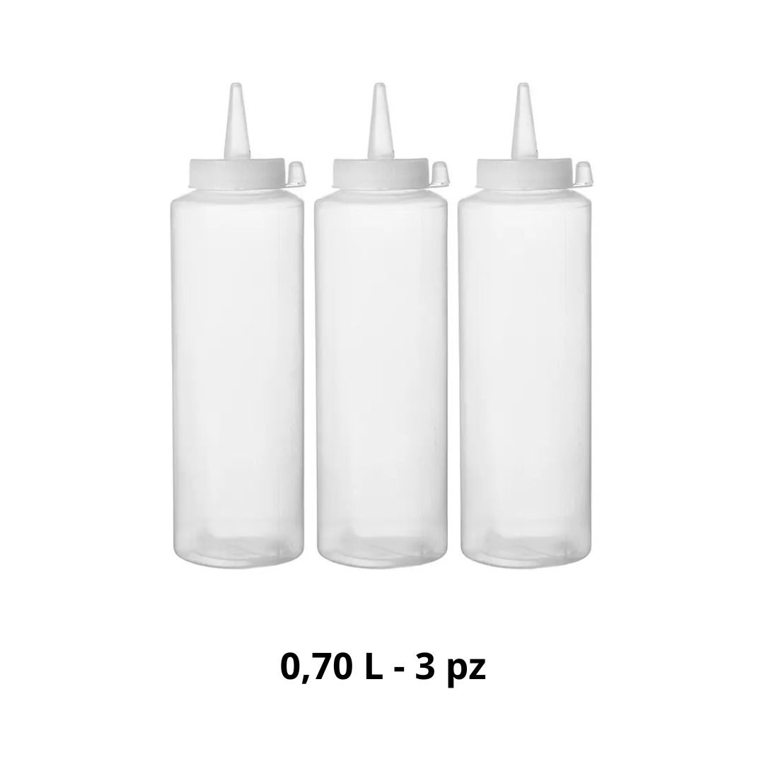 Bottiglie dosatrici 3 pz HENDI 0,70L trasparente