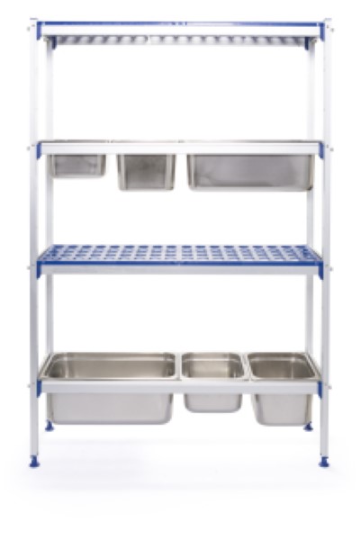 Scaffale in alluminio per contenitori GN, HEND