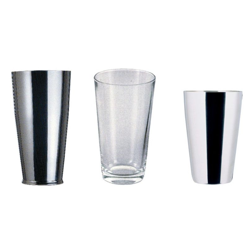 Shaker Boston S.165 INOX + bicchieri vetro e inox