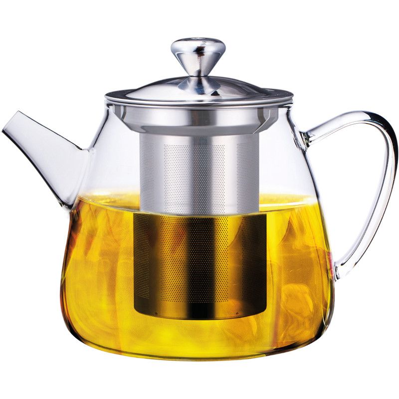 Teiera/infusiera vetro borosilicato inox 45cl