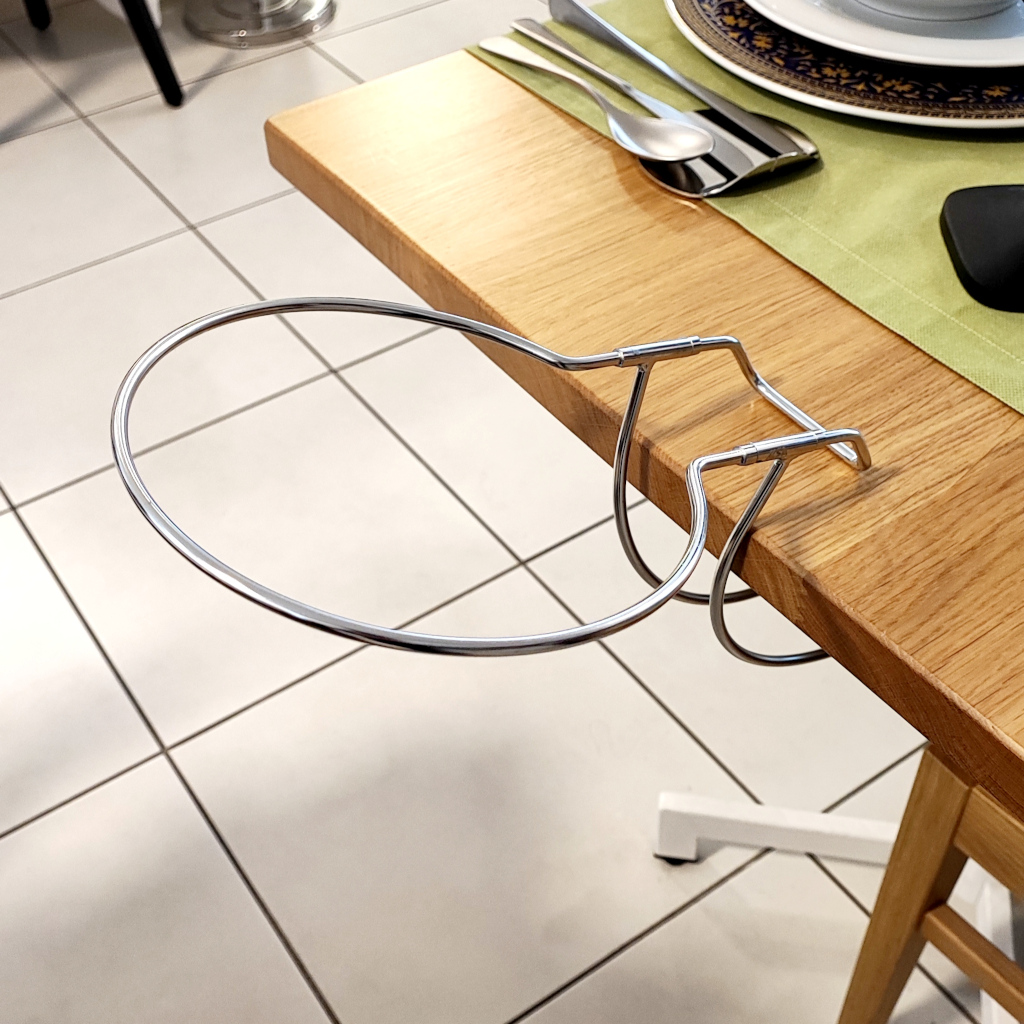 PORTA SECCHIELLO PIEGHEVOLE DA TAVOLO FILO INOX