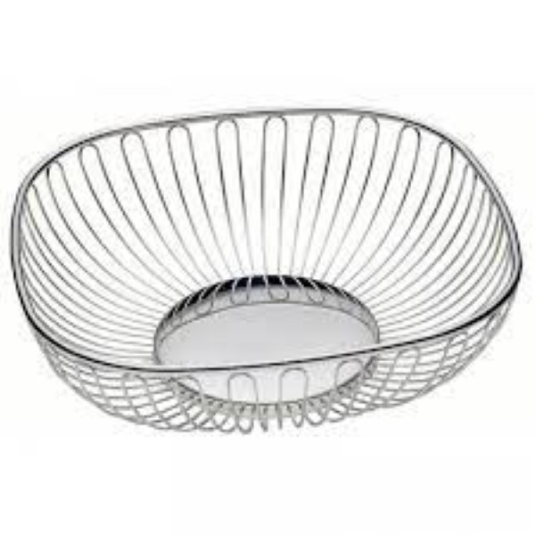 Cestino in filo quadro 20x20cm acciaio inox