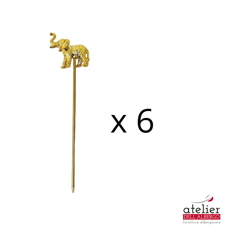 Palette Cocktail Elefante 11,5 cm 6 Pz Oro