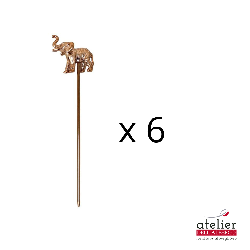 Palette Cocktail Elefante 11,5 cm 6 Pz Rame