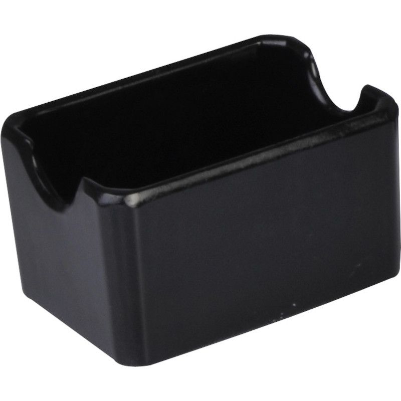 Portabustine zucchero/tè melamina 9x6,4cm nero