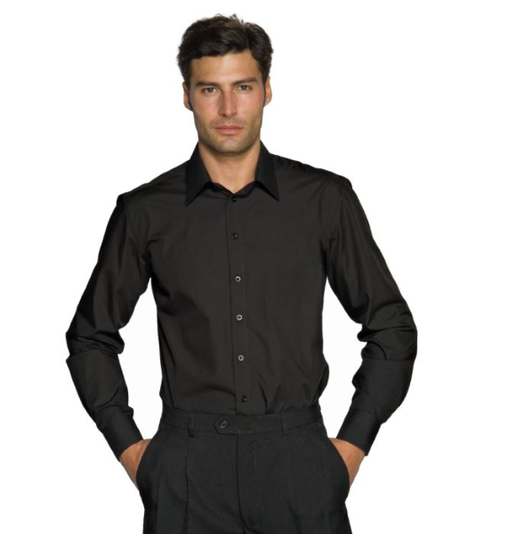 CAMICIA UOMO CARTAGENA SLIM STRETCH NERO