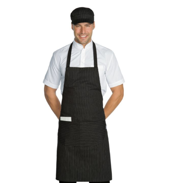 GREMBIULE PETTORINA 70X90 VIENNA NERO