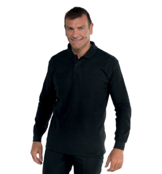 POLO M.LUNGA NERO 100 % COTTON