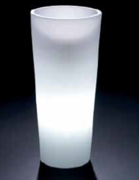 Cache-Pot Genesis Rotondo alto H 85 cm con luce LE