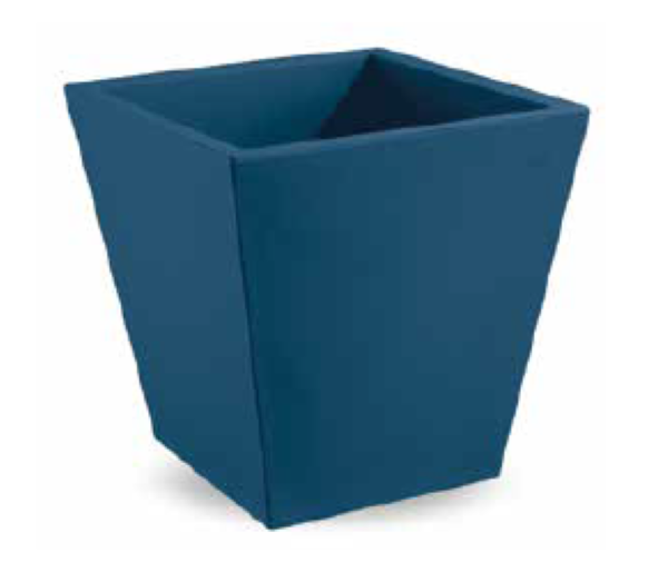 Vaso Cosmos doppia parete quadrato 45cm ANTRACITE