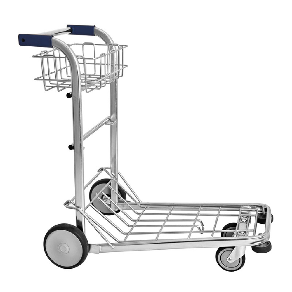 CARRELLO PORTABAGAGLI IMPILABILE ZINCATO 102X60X97