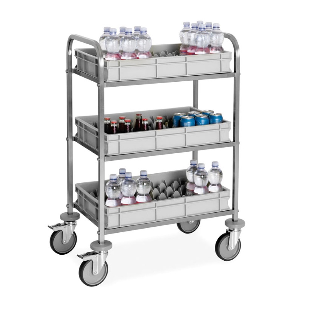 CARRELLO RIFORNIMENTO MINIBAR 3 CASSE ANTIRIBALTA