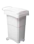BIDONE PORTA RIFIUTI NELLO Bianco latte lt 80