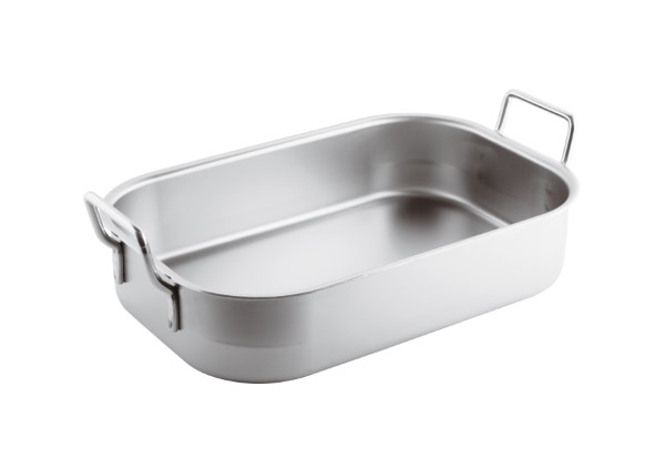 Tegame Rettangolare M/Fisse Cm 40 Inox Pesante