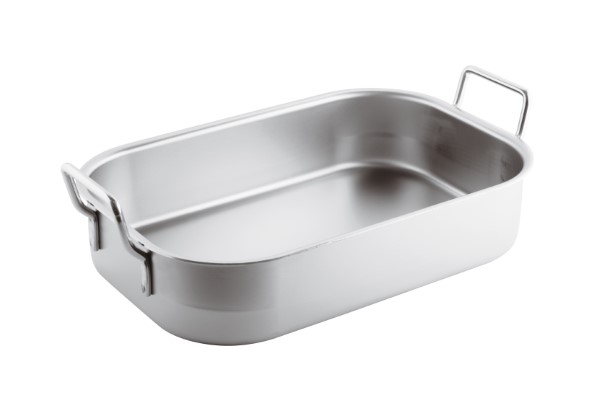 Tegame Rettangolare M/Fisse Cm 45 Inox Pesante