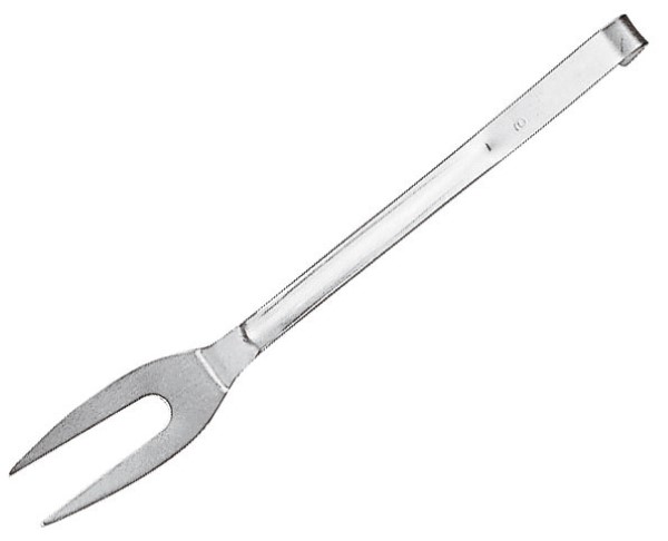 Forchettone 2 denti Manico Corto 26cm Inox