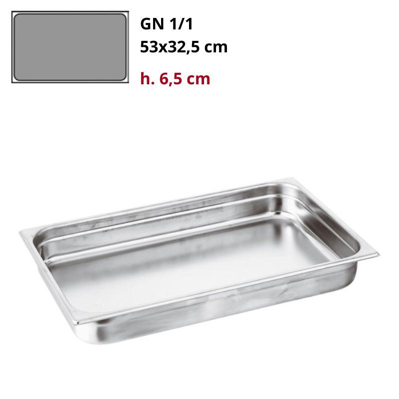 Bacinella Gn 1/1 Gastronorm Inox h6,5cm