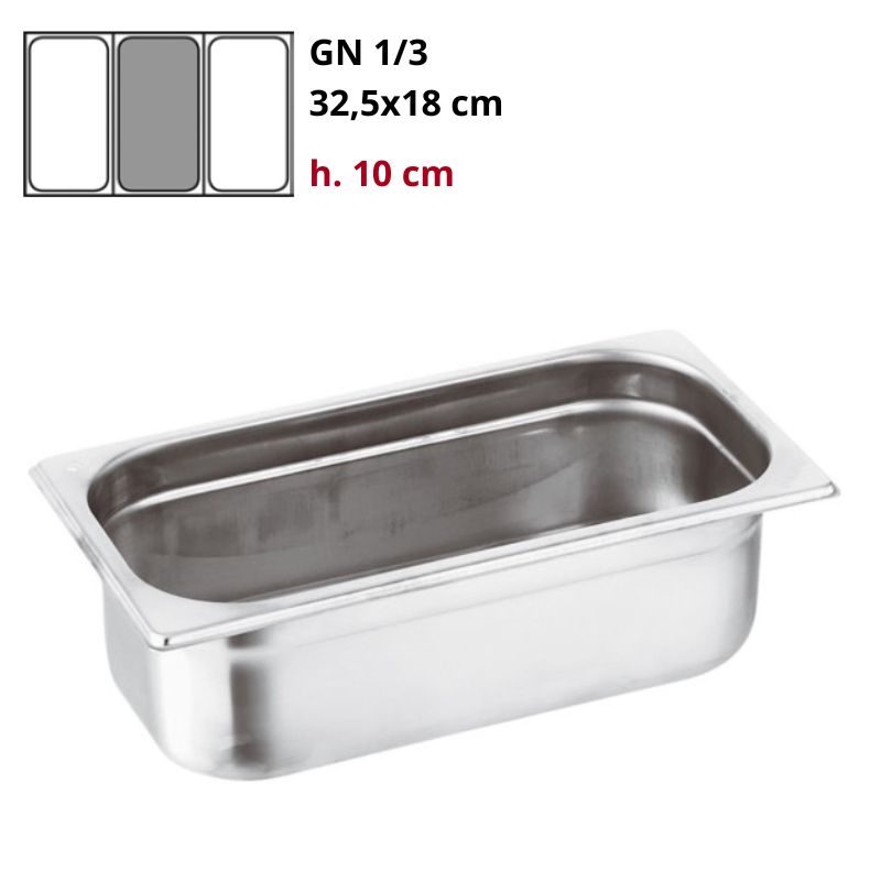 Bacinella Gn 1/3 Gastronorm Inox h10cm