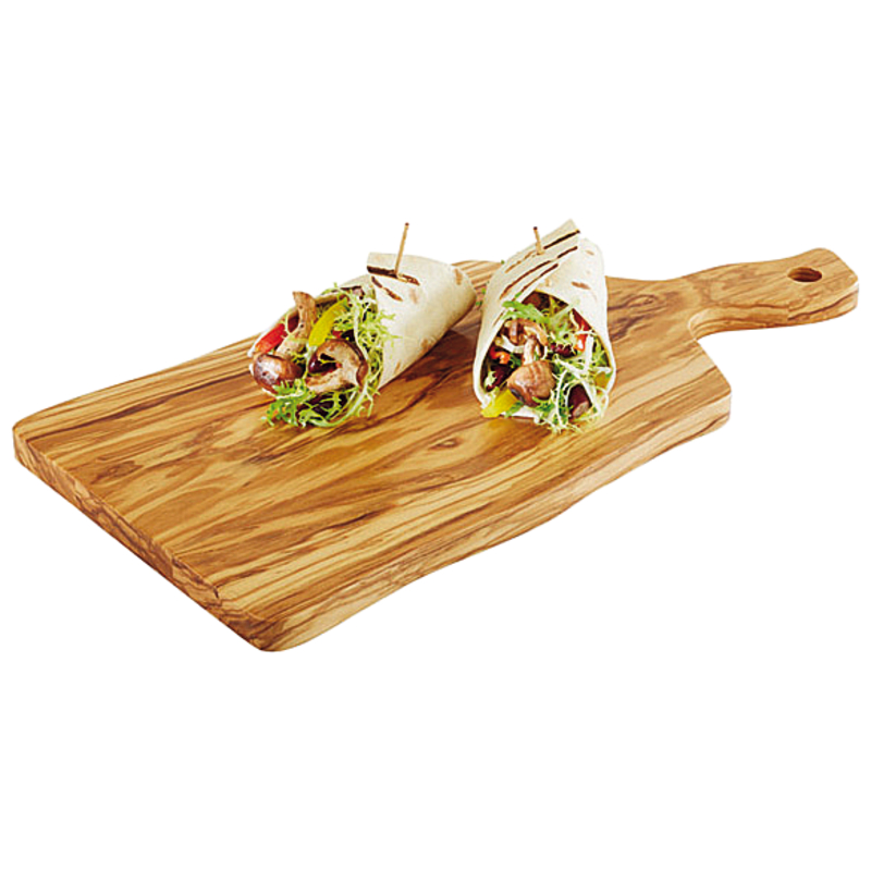 Tagliere legno ulivo con manico 31x20