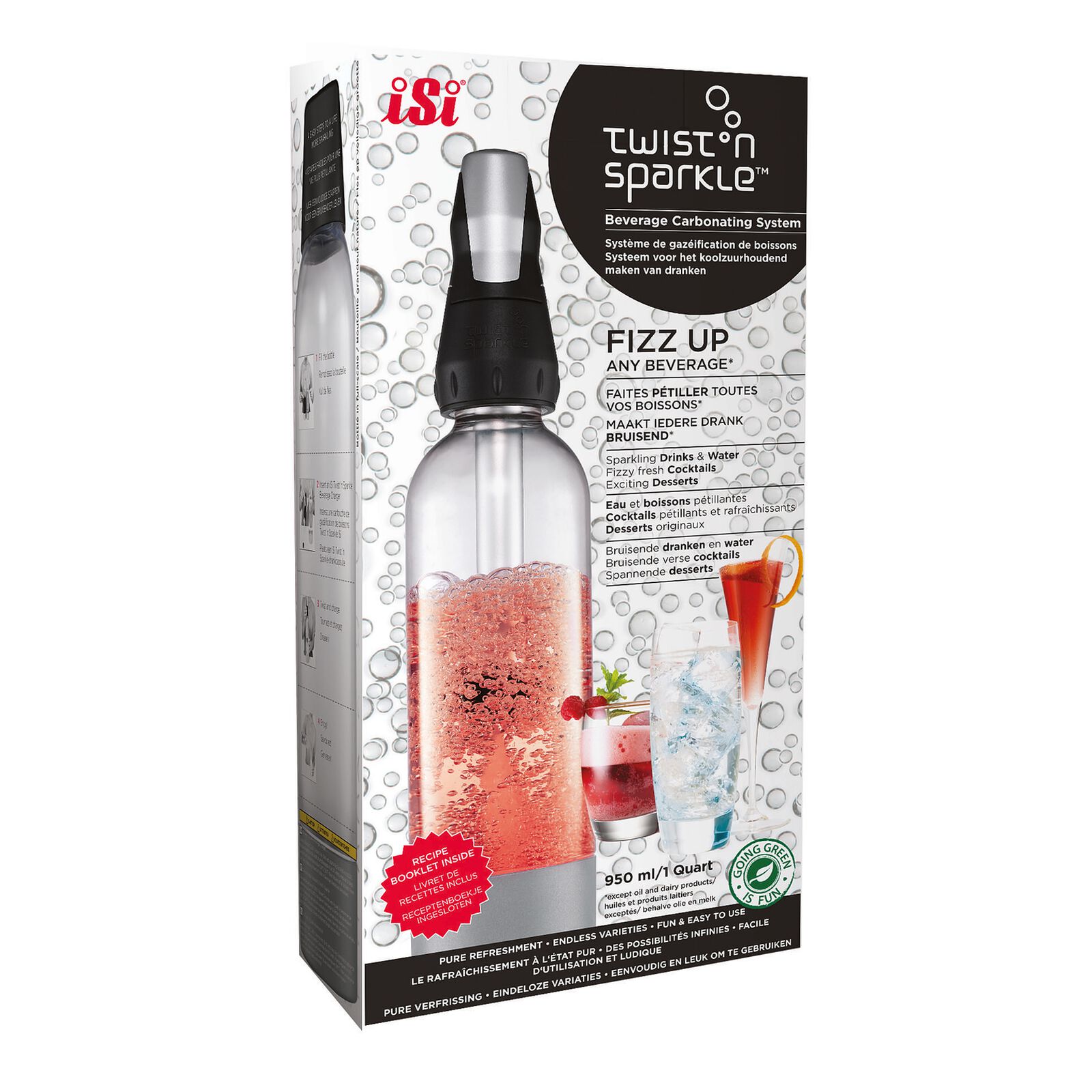Sifone ISI soda Twist&Sparkle inox/ABS 1L