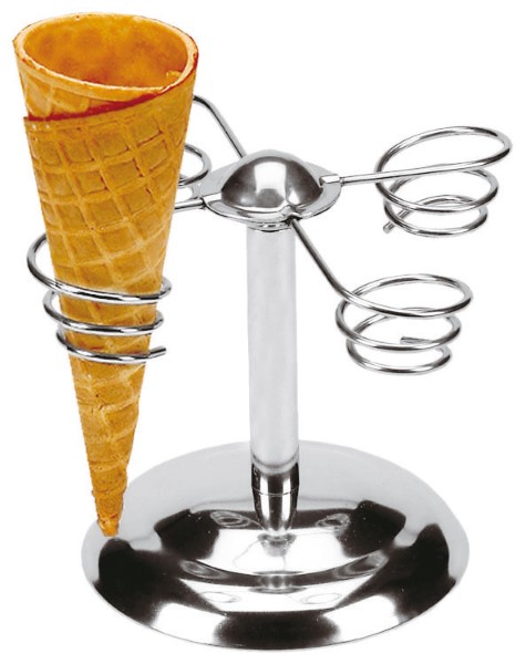Porta Coni Gelato, 4 Posti Inox Ø16,5cm h14 cm