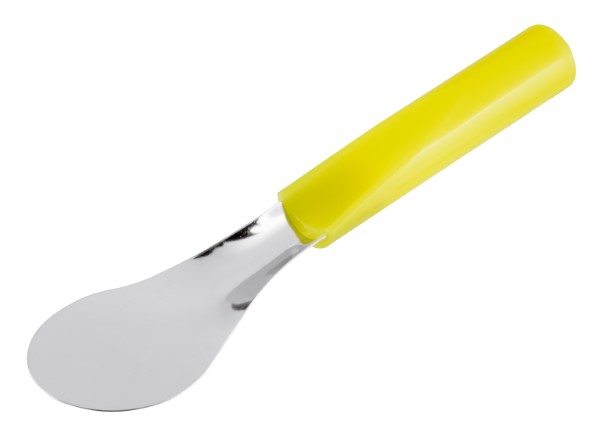 Spatola Gelato Manico Giallo Inox