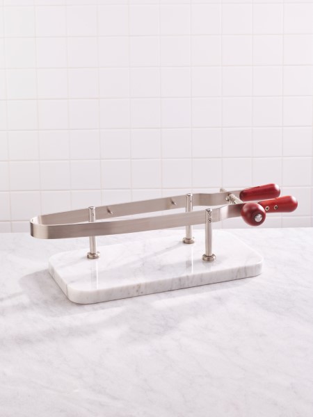 Ferma Prosciutto Inox Base Marmo 24x45x15cm